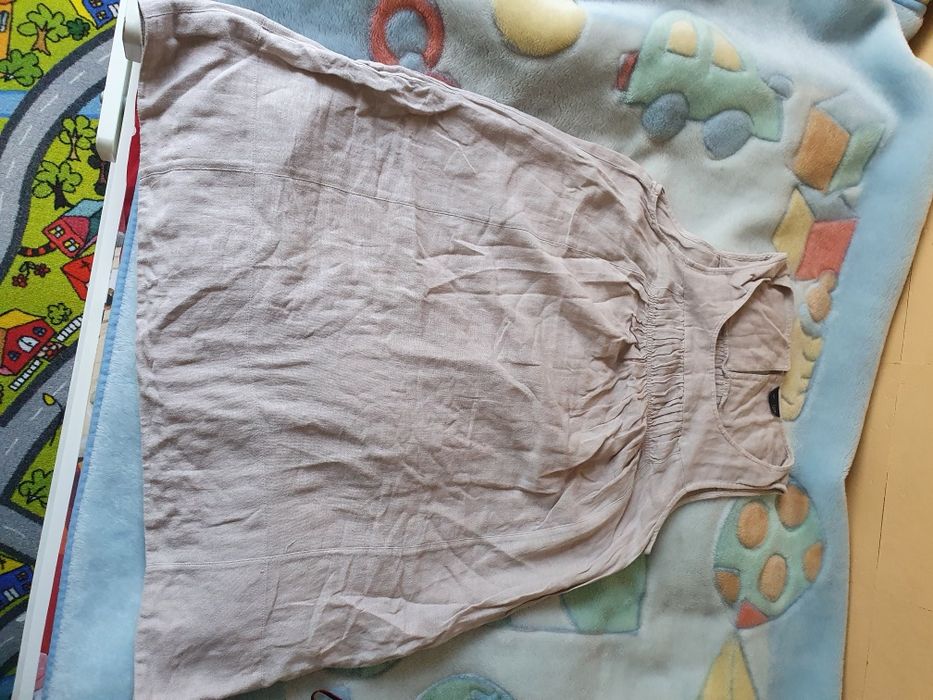 Lekka sukienka Topshop, kawa z mlekiem, rozm. 40