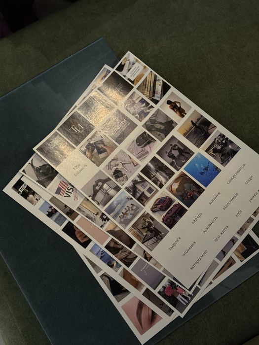 Набір наліпок на карту бажань з різних сфер