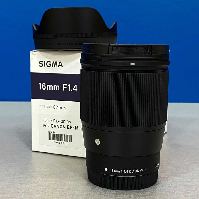 Sigma 16mm f/1.4 DC DN | Canon EF-M | 5 ANOS DE GARANTIA