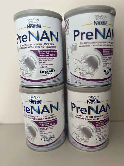 Суха молочна суміш PreNAN для недоношених і дітей з малою вагою, 400 г