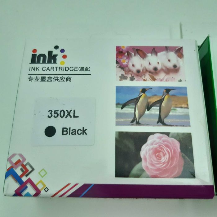 Dois Tinteiros Pretos 350XL Novos Selados Compatíveis Impressoras HP