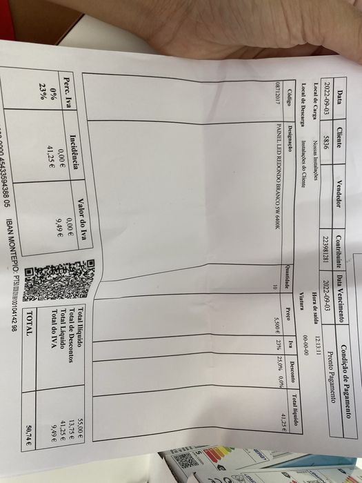 Pack 10 Lampada Painel LED redondo 5w