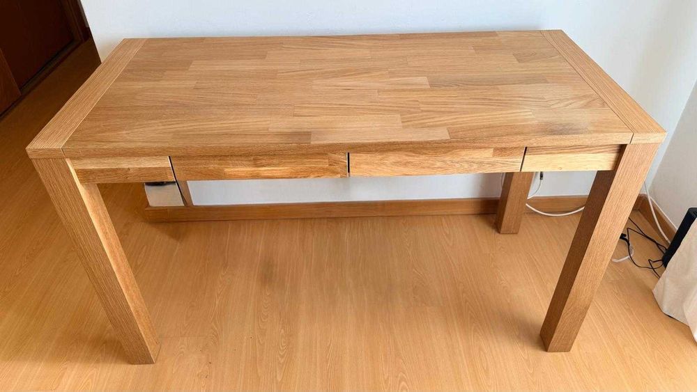 Secretaria - Desk HAGE 60x130 - 2 Gavetas - Madeira Carvalho