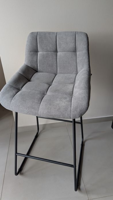 Стілець Барний Сірий/Ніжки метал