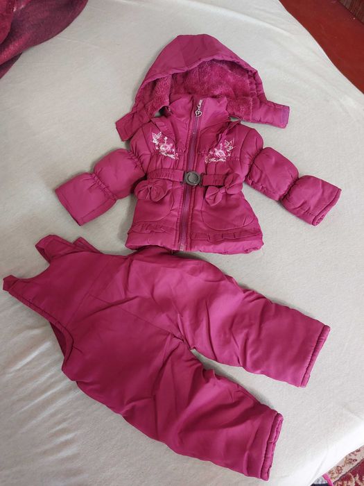 Зимній комбінезон куртка штани 74 ще одні штани в подарунок