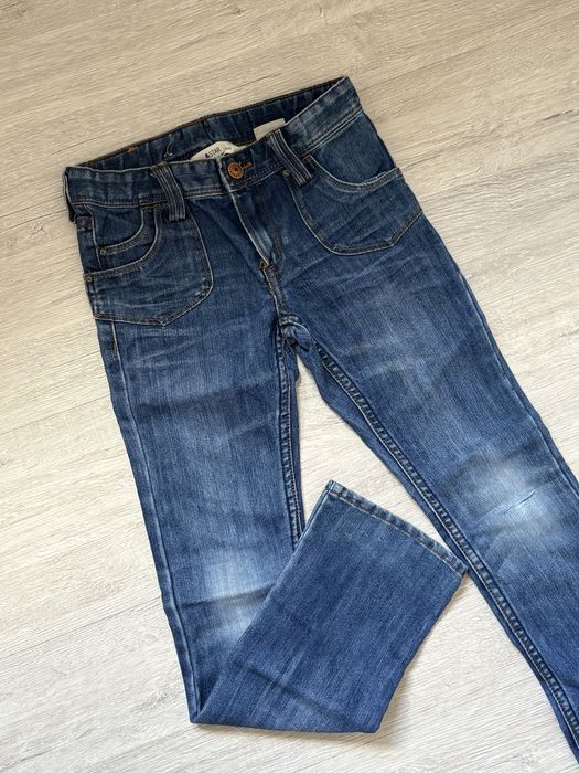 Jeansy dziewczęce 128 cm 8 lat niebieskie