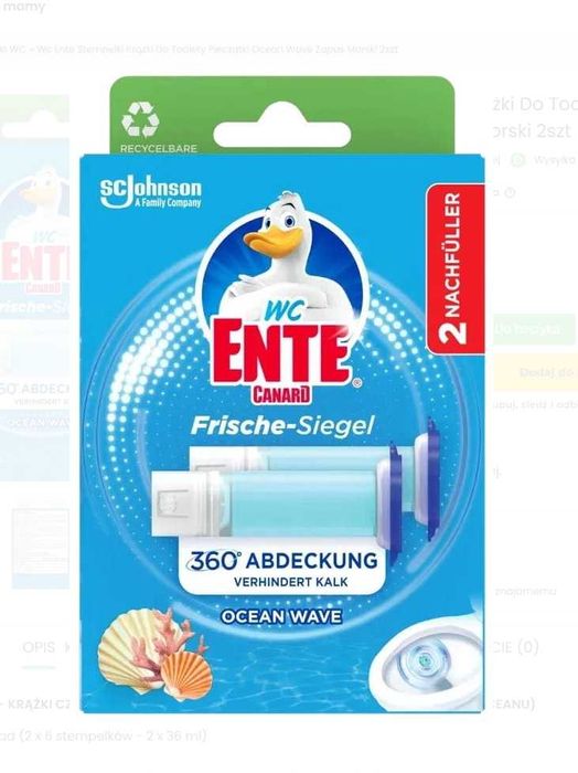 Wc Ente stempelki krążki do toalety 2szt.