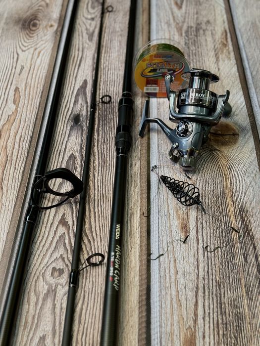Карповий набір Weida Carp 3.90 м+катушка+жилка 3 д(1000 м)