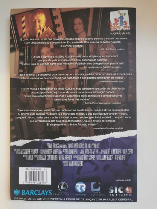 Livro "Nos Bastidores de Hollywood", Mário Augusto (NOVO)