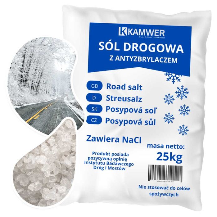 Sól Drogowa Sól Kamienna 25kg