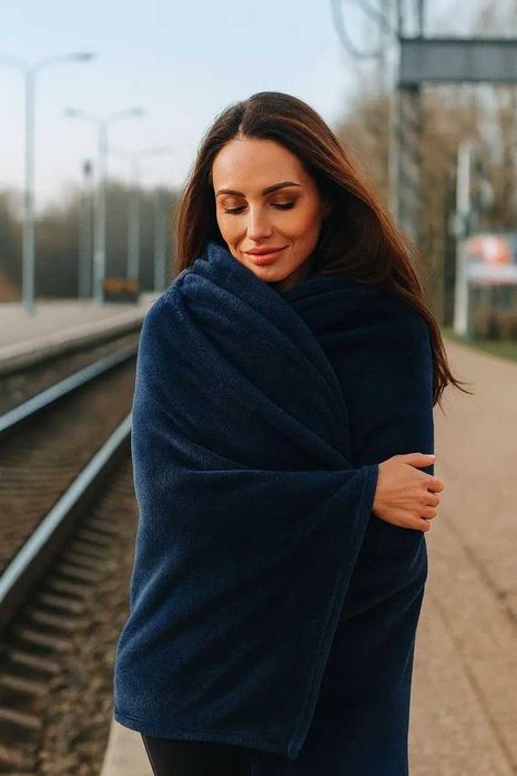 Дорожня м'яка ковдра-подушка-плед 2-в-1, фланель,сірий KT7003905