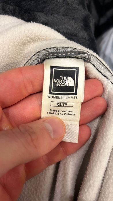 Bialy damski polar polarek rozsuwany rozpinany The North Face 36 S