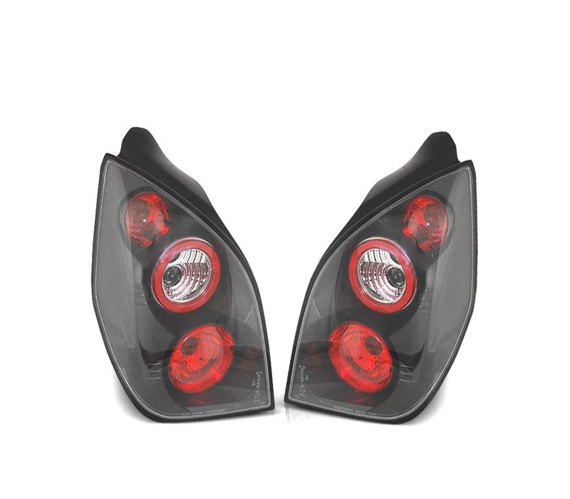 FAROLINS TRASEIROS CITROEN C2 03-10 LOOK LEXUS PRETO