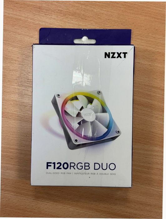 Корпусний вентилятор NZXT F120 RGB Duo White 120 мм, білий вентилятор для ПК з двостороннім RGB-підсвічуванням