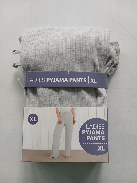 Damskie szare prążkowane spodnie od piżamy – Rozmiar XL
