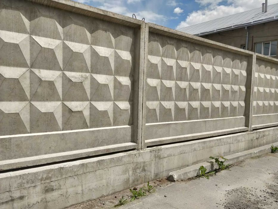 Забор, Забор Бетонный, Огорожа, Паркан, бетонний, Панелі Огорожі, П6ВК