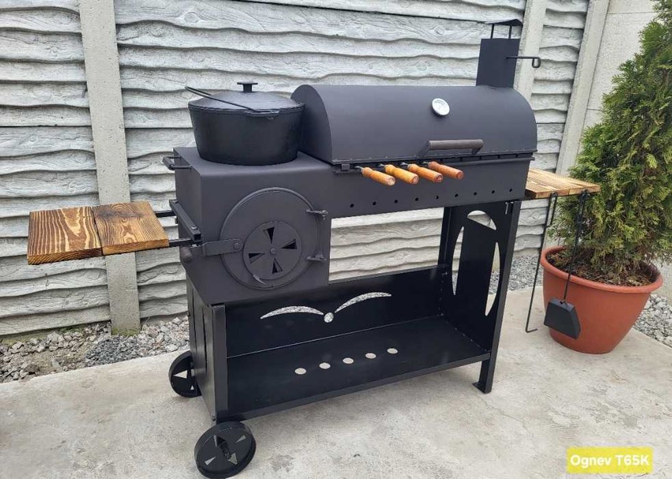 • 5мм • Якісний Мангал На Роки! Усилений! Барбекю Гриль Піч Під Казан