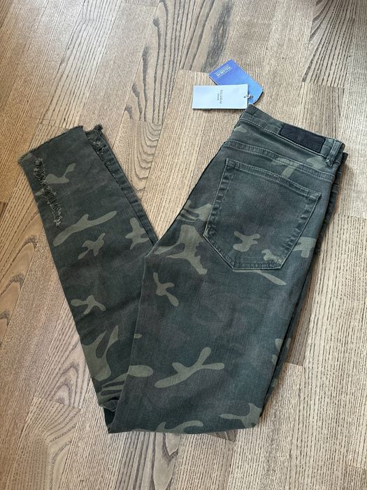 Pull&Bear nowe z metkami obcisłe jeansy moro rurki z przetarciami xs s