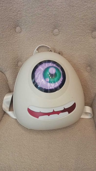 Mochila infantil com led Branca