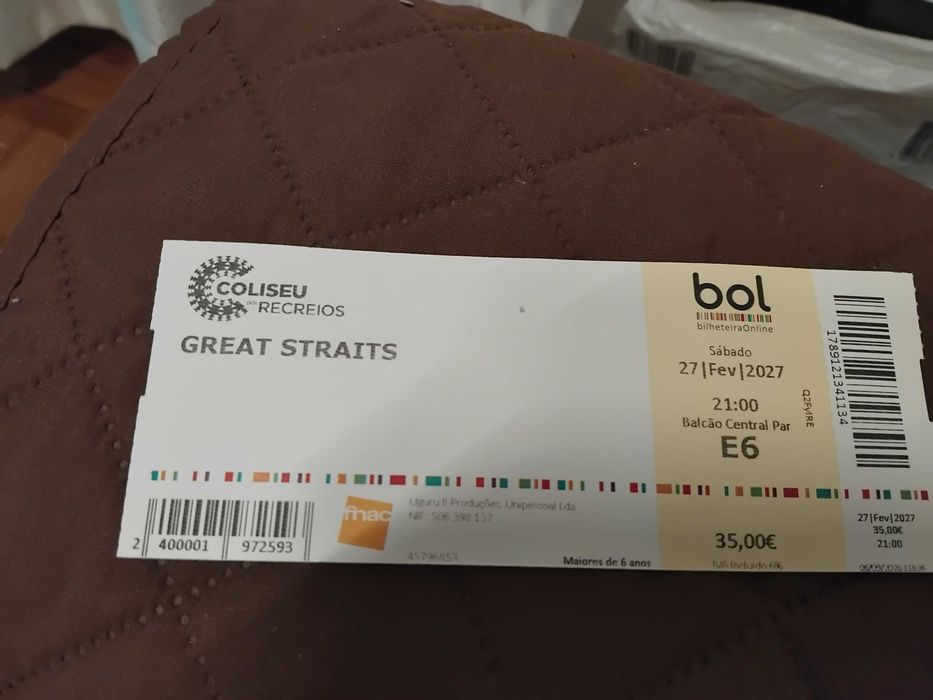 Bilhetes concerto