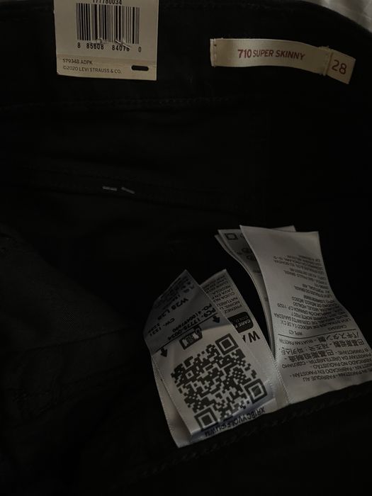 710 Levis super skinny жіночі 711 720 721 джинси джинсы левайс черные
