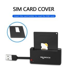Rocketek usb 2.0 leitor de cartão inteligente cac id, cartão de banco,