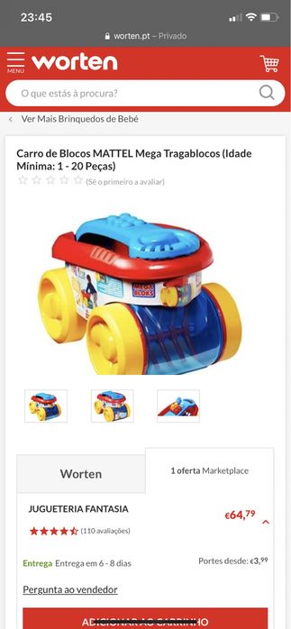 MegaBlocks Carrinho para arrumar as peças