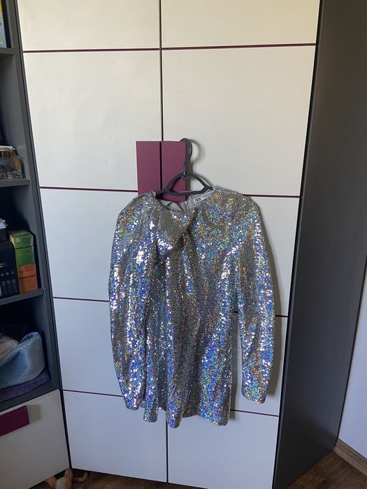 Cekinowa sukienka Zara Viral XS impreza swięta sylwester