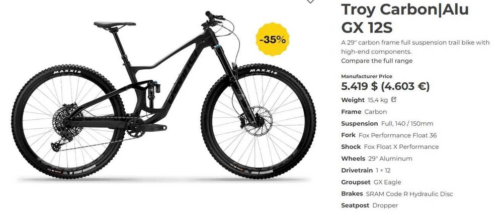 Devinci Troy Gen 4 Carbon/Alu como nova (cross country, trail, enduro)