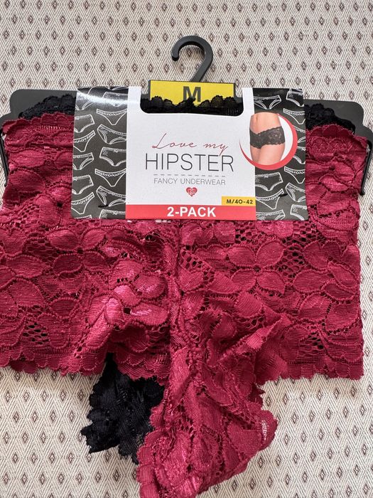 2 pary majtek koronkowych hipster M 40-42 nowe