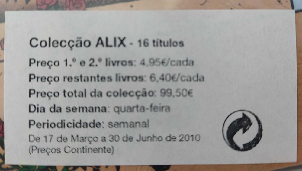 Livros BD. Alix. Jacques Martin. Coleção Completa 16 Vol. Novos. Edição Asa/Publico