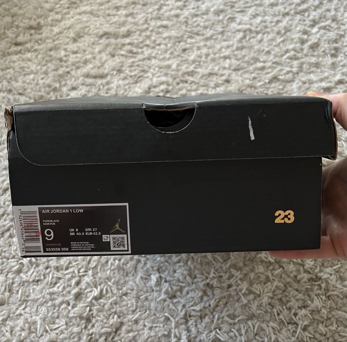 Кросівки Nike Jordan 1 Low Triple Black - 553558-056