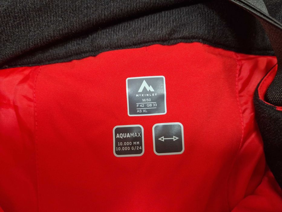 Spodnie czerwone narciarskie snowboardowe męskie McKinley rozmiar 50 M