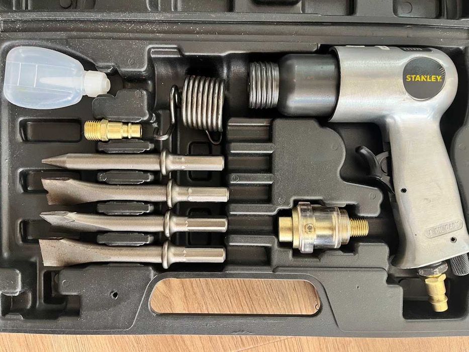 Conjunto Martelo Pneumático Stanley (Como Novo) + Acessórios