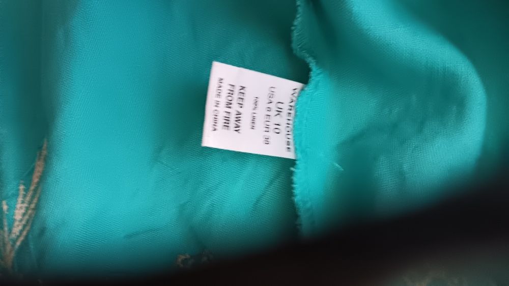 Lniana sukienka Warehouse r.38