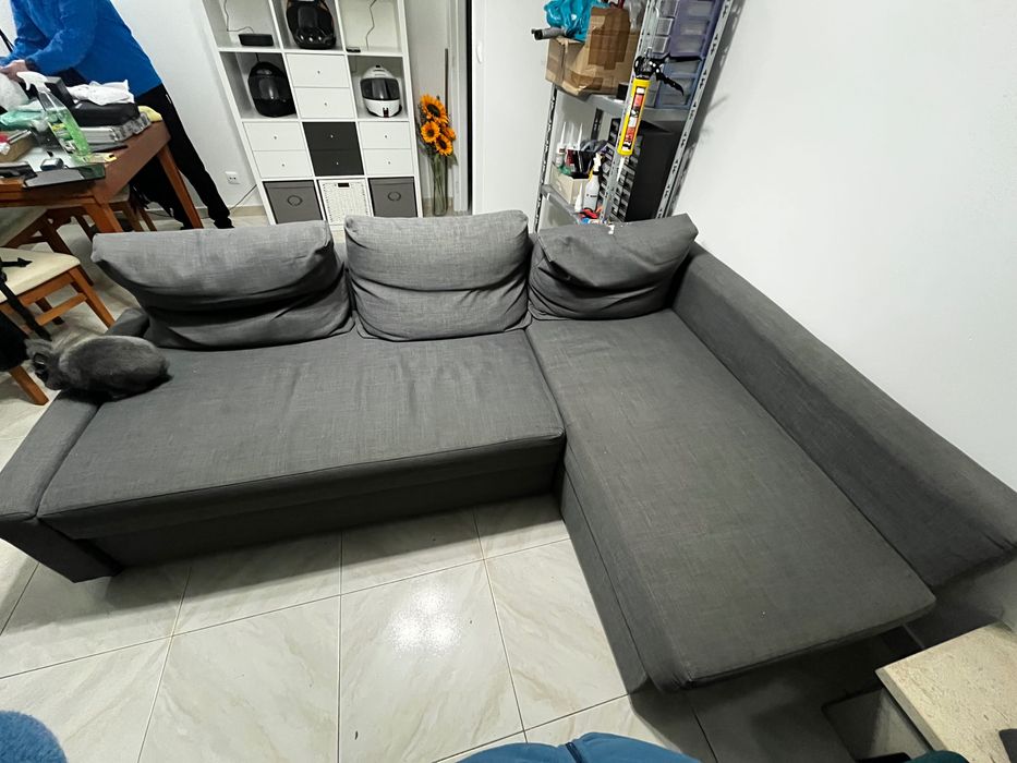 sofa chaise longue Cinza