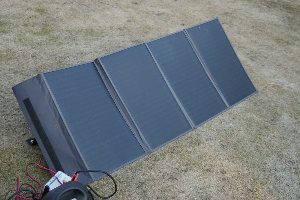 Przenośny panel solarny o mocy 200 W z inwerterem 230v kamper działka