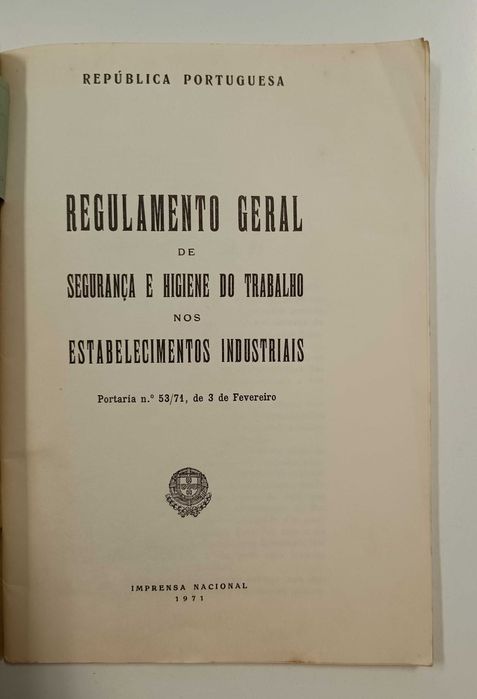 Regulamento geral de segurança e higiene do trabalho nos...