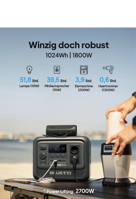 Bluetti elite 100 v2  , 1800w  1024wh , Європа