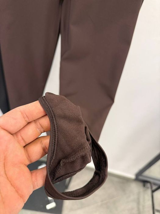 Лосини зі штрипкою «Karol» мікрофліс шоколад  чорний графіт