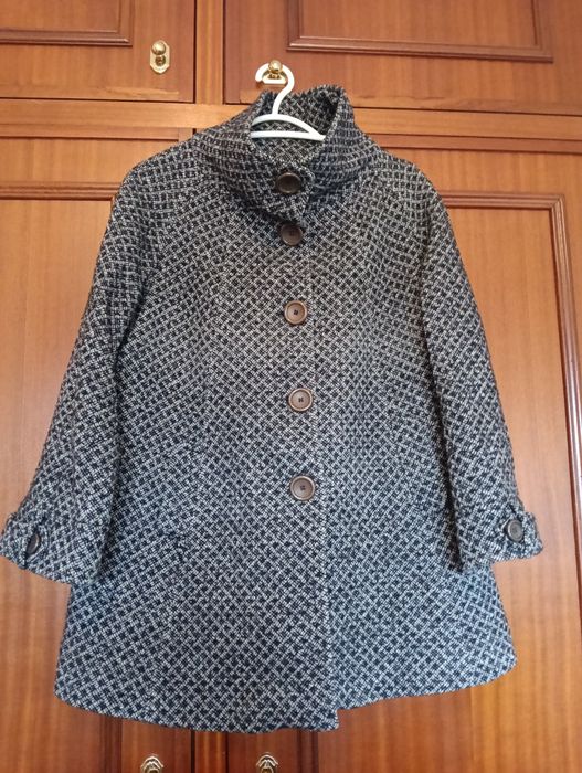 Casaco em cinzento e preto