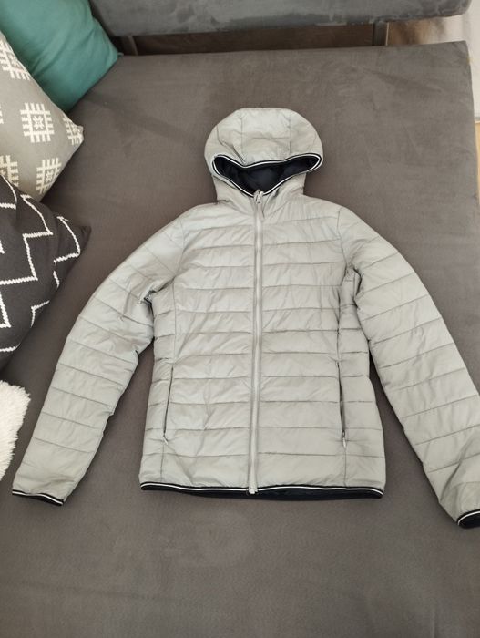 Jasnoszara kurtka pikowana 36 damska