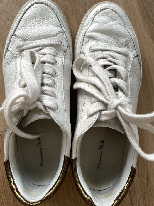 sneakers adidasy trampki białe old money 37 38 skórzane