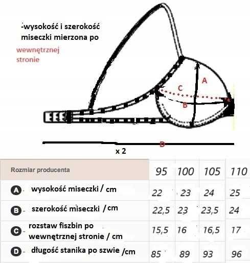 Medoosi / biustonosz koronkowy 95D  beżowy  usztywniany  na fiszbinach