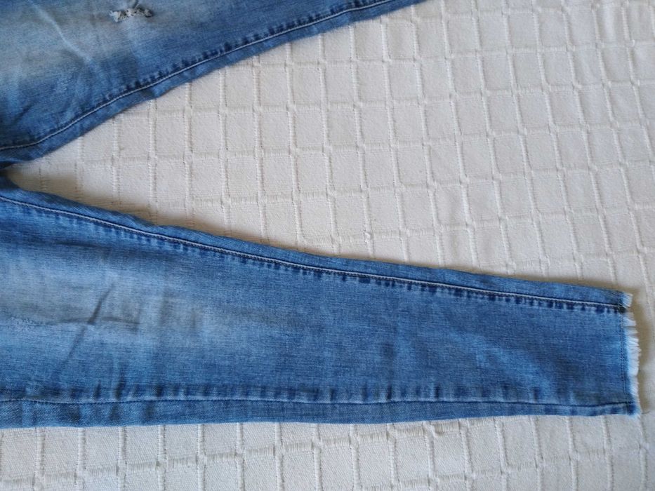 Calças Ganga Azuis Denim Jeans S/36