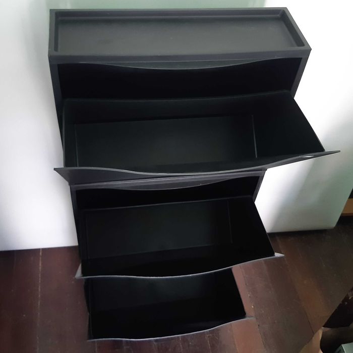 Sapateira Arrumação IKEA Trones Plástico Três Pretas Funcionais