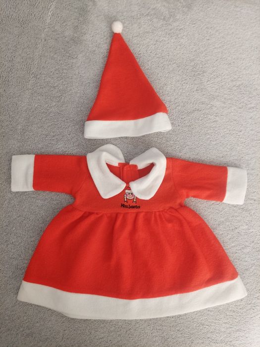 Strój mikołaja mikołajki zestaw święta świąteczny czapeczka noworodka