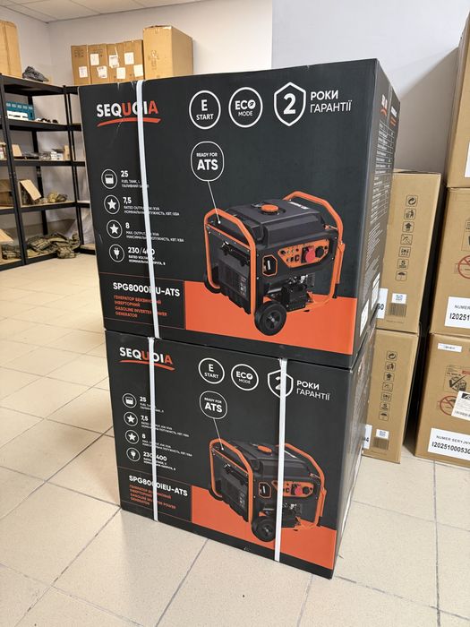 Генератор інверторний бензиновий 8 кВт SEQUOIA PG8000iEU-ATS 1/3 фази (24 місяців гарантія ) Инверторный генератор бензиновый