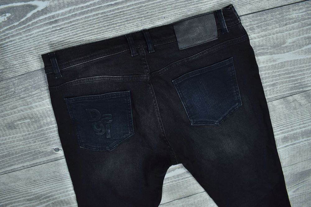 Desigual Męskie Spodnie Jeansowe Slim W32 L34