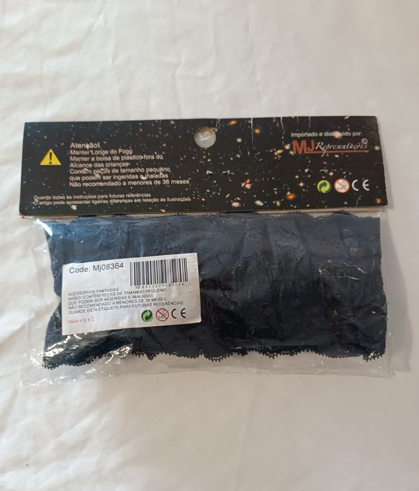 Liga preta com Renda. Lingerie. Nova